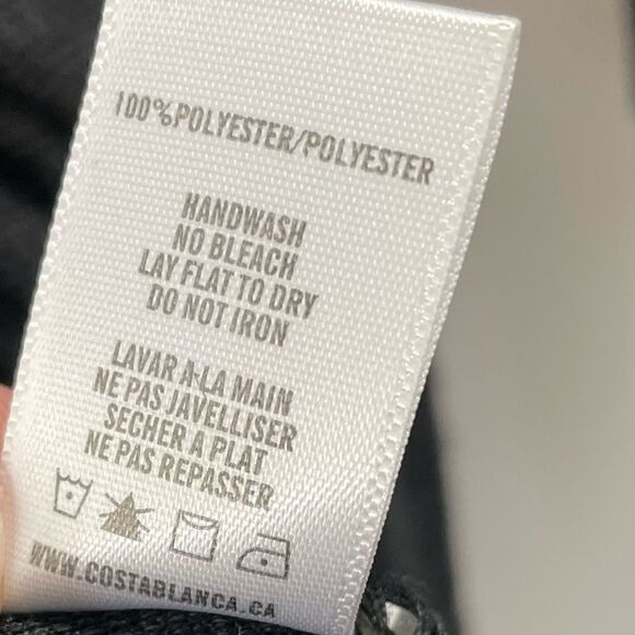 [m] Costa Blanca Sheer Black Subtle Striped Short Sleeve Tunic Women’s - Picture 11 of 12